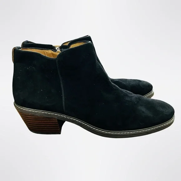 Sam Edelman Black Suede Ankle Booties - Picture 3 of 7